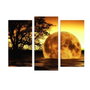 Wallity 3PATDACT-26 Lienzo Decorativo Iluminado con LED de 3 Piezas
